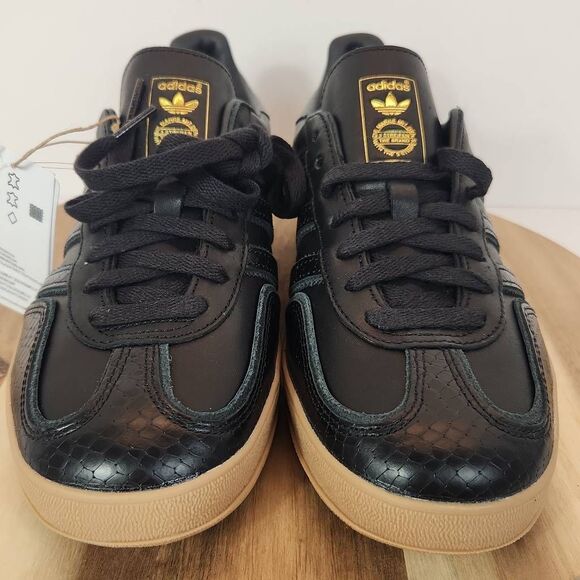 adidas Gazelle Indoor Snakeskin Pack - IF1978 Shoes Mens Size 9.5 Black - Picture 2 of 10